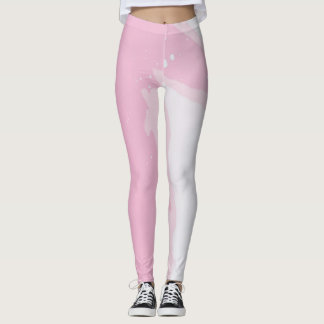 Leggings aus farbenfrohem Marmor