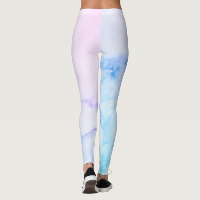Leggings aus farbenfrohen Marmor (Rückseite)