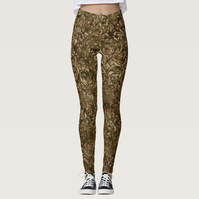 Leggings aus Gold, gequetscht (Vorderseite)