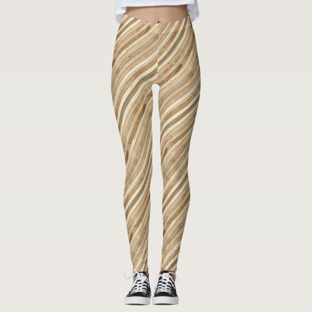 Leggings aus Holztextur (Vorderseite)