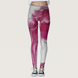 Leggings aus rosa Marmor