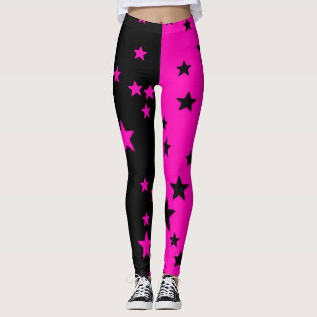 Leggings aus Rosa und Schwarz (Vorderseite)