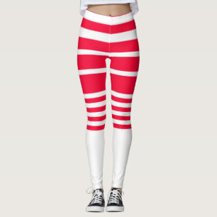 Leggings aus Rot und Weiß