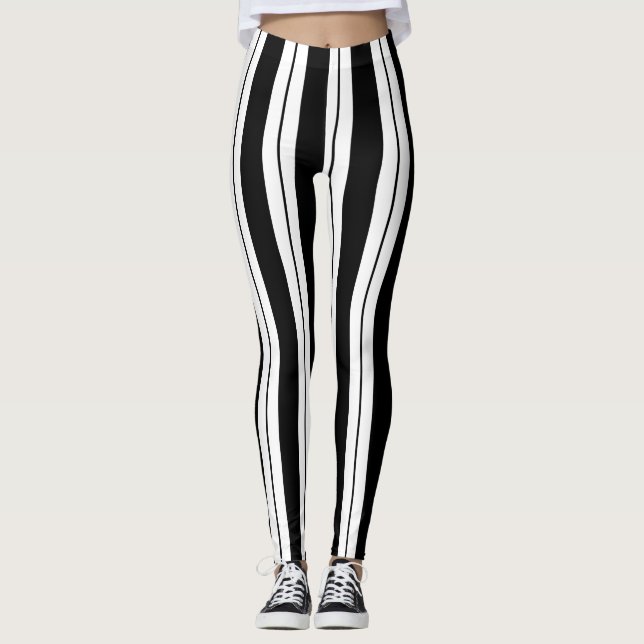 Leggings aus Schwarz und Weiß (Vorderseite)