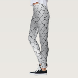 Leggings aus Silber und Schwarz