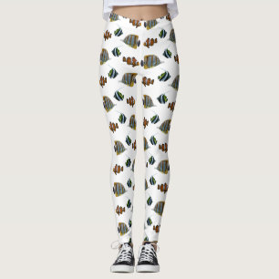 Leggings aus tropischen Fischen (Farbe auswählen)