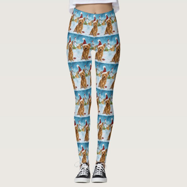 Leggings Australie Terrier Winter Wonderland Noël (Devant)