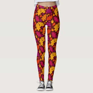 Leggings Automne Chêne Feuilles et Acorns Motifs