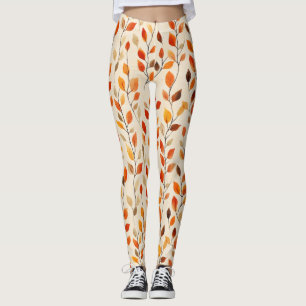 Leggings Automne Feuilles Automne Motif