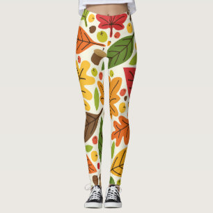 Leggings Automne Thanksgiving Harvest Feuilles Chute