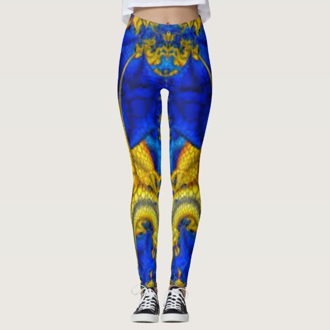 Leggings Avatar bleu Serpentine Sapphire (Devant)