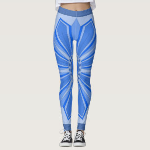 Leggings avec art bleu