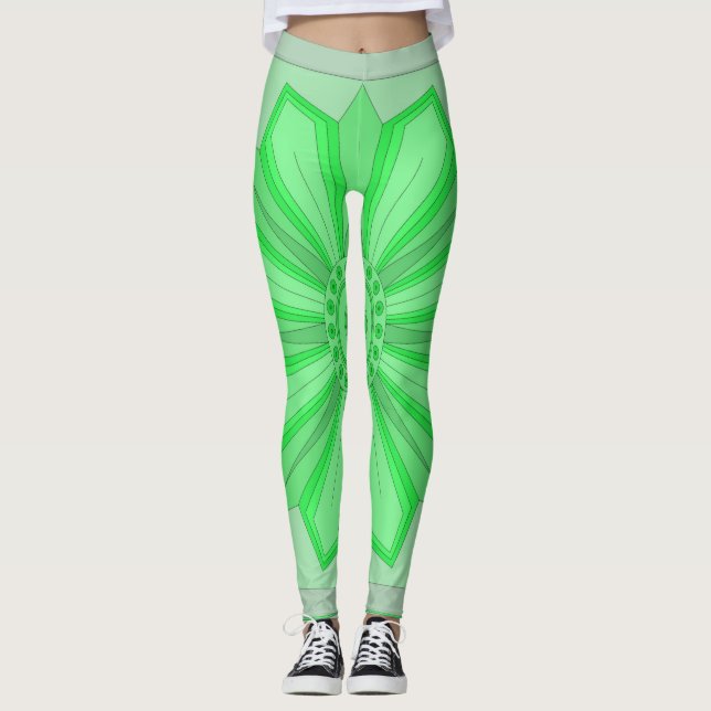 Leggings avec art vert (Devant)