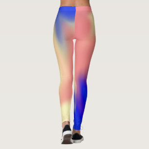 Leggings avec conception de flux coloré Abstrait