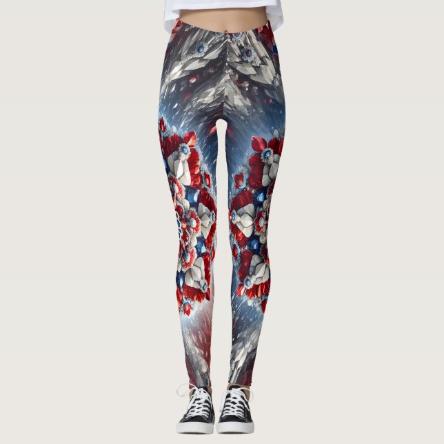 Leggings avec design de couleurs norvégiennes (Devant)