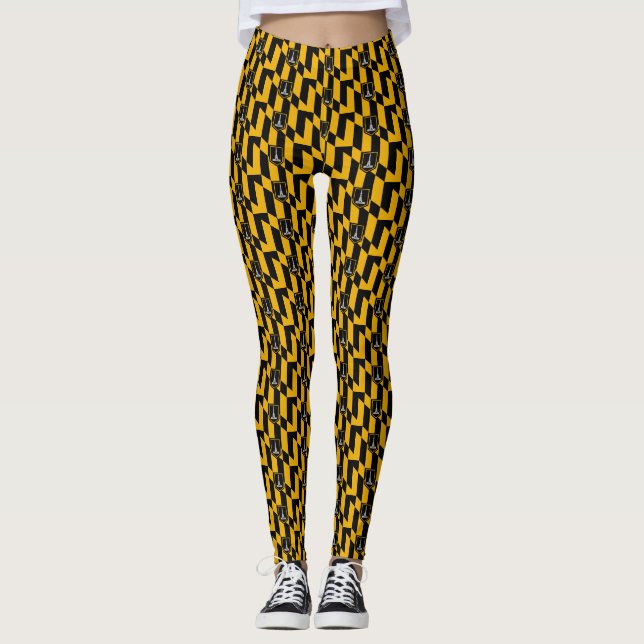 Leggings avec drapeau de Baltimore City, USA (Devant)
