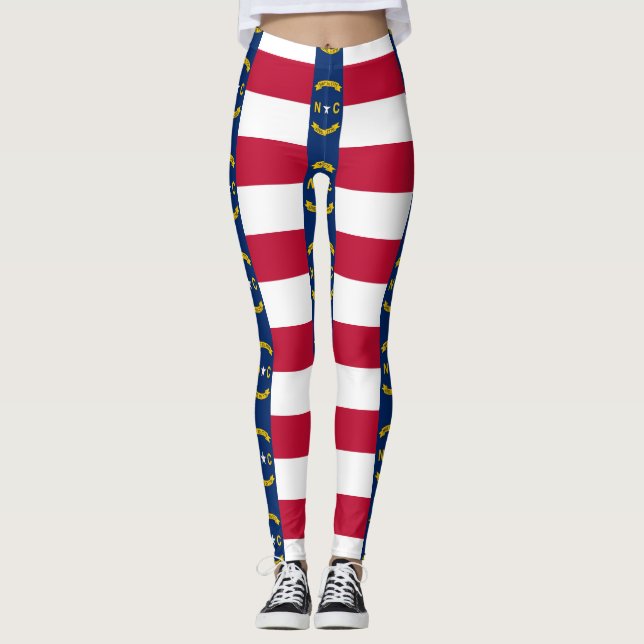 Leggings avec drapeau de l'État de Caroline du Nor (Devant)