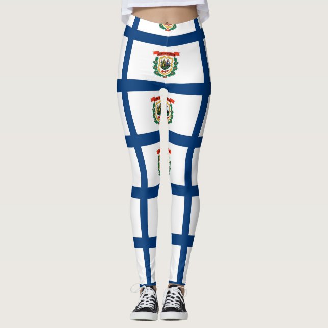Leggings avec drapeau de l'État de Virginie Occide (Devant)