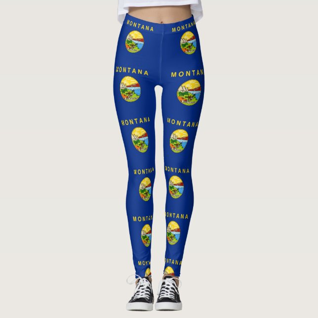 Leggings avec drapeau de l'état du Montana, États- (Devant)