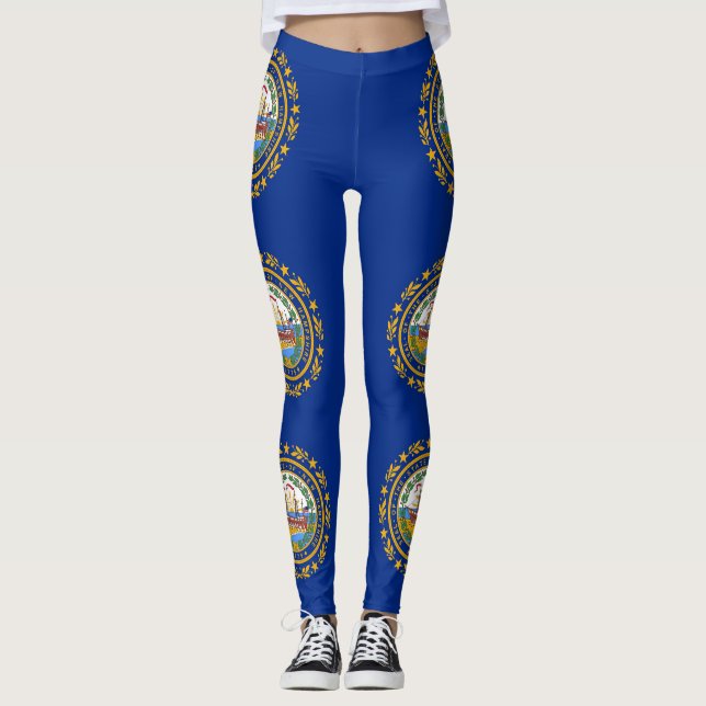 Leggings avec drapeau de l'État du New Hampshire,  (Devant)