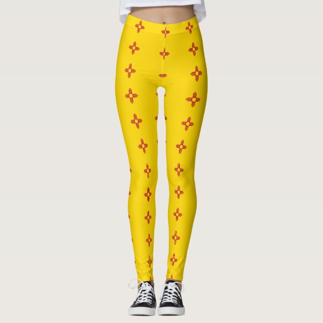 Leggings avec drapeau de l'État du Nouveau-Mexique (Devant)