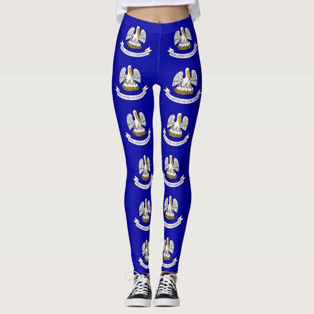 Leggings avec drapeau de Louisiana State, USA (Devant)