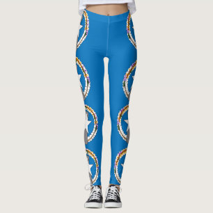 Leggings avec drapeau de Mariana du Nord, États-Un