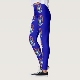 Leggings avec drapeau de Michigan State, USA