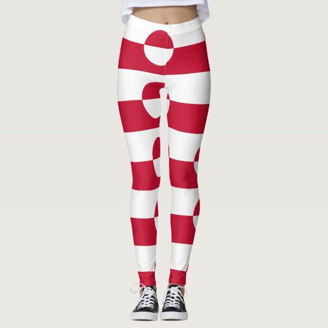 Leggings avec drapeau du Groenland (Devant)