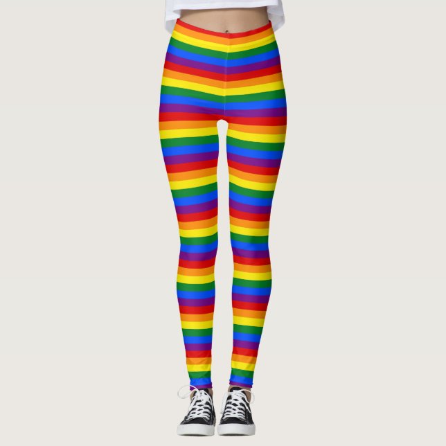 Leggings avec drapeau Rainbow Pride de LGBT (Devant)