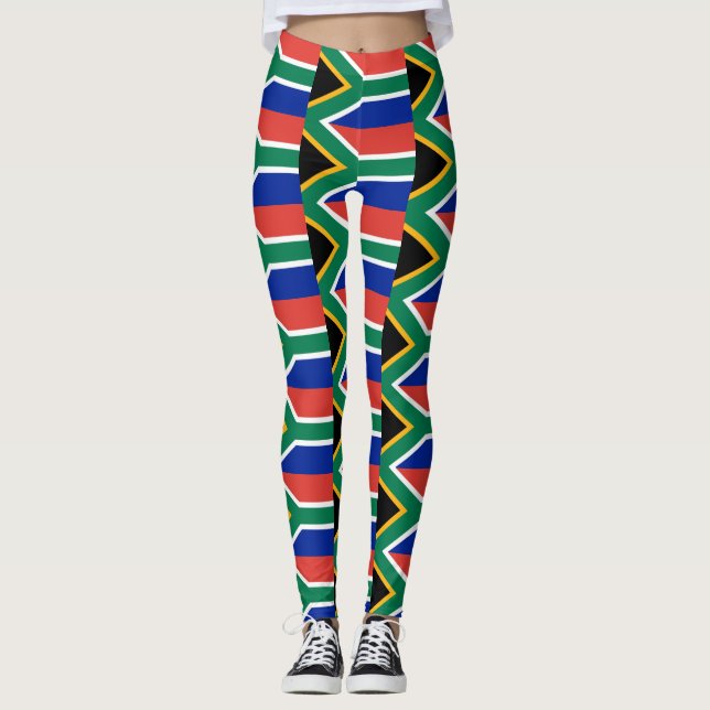 Leggings avec le drapeau de l'Afrique du Sud (Devant)