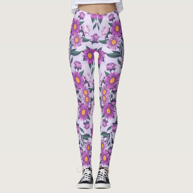 Leggings avec un motif floral audacieux  (Devant)