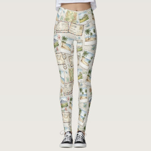 Leggings Aventure de la poste aérienne vintage (1)