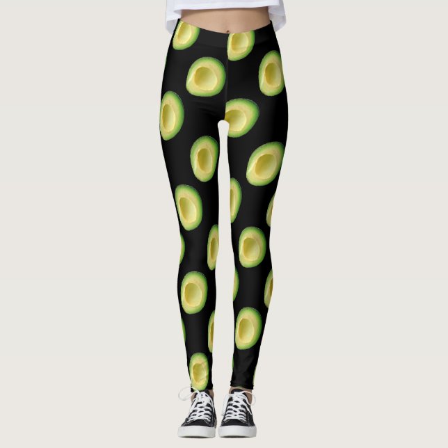 Leggings Avocado Party Black 4Lola (Devant)