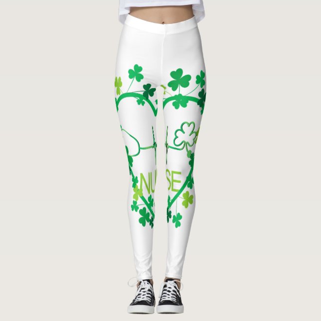 Leggings Ayez un Berger Australien Chien Lucky Charm St Pat (Devant)
