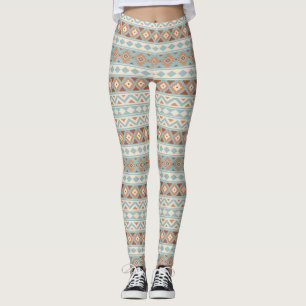 Leggings Aztec Essence Rpt Ptn IIIb Blue Cream Terracottas