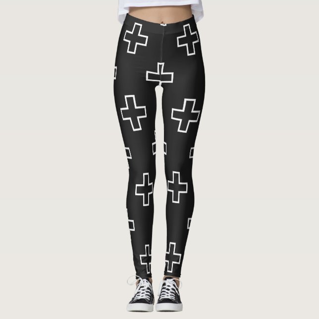 Leggings Aztec Pearl : Floraison Orange Mexicaine (Devant)