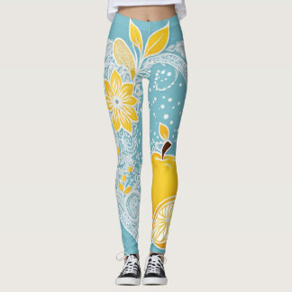 Leggings Baby blue soft pastels AI art