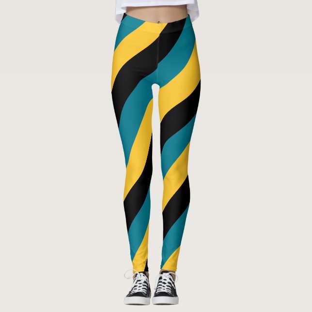 Leggings "Bahamas Pride Stripes" Patriotique (Devant)