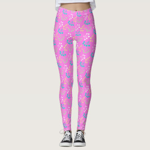 Leggings Baies multicolores simples motif rétro années 60