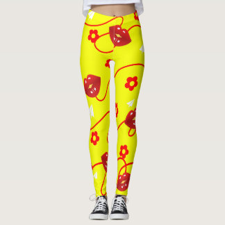 Leggings Baisers adorables partout dans le design