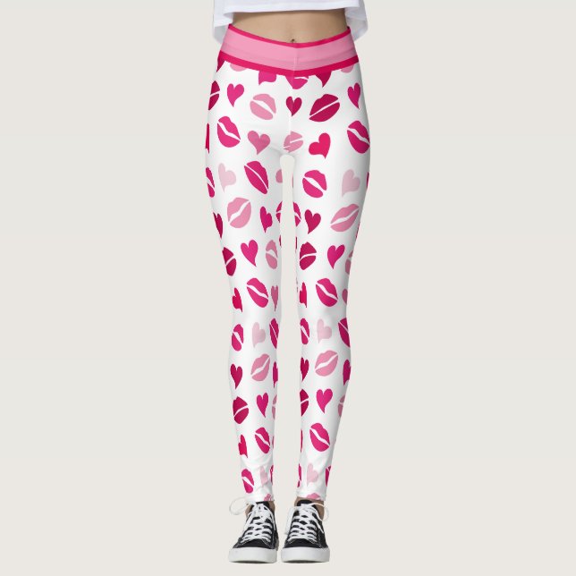 Leggings Baisers et coeurs (Devant)