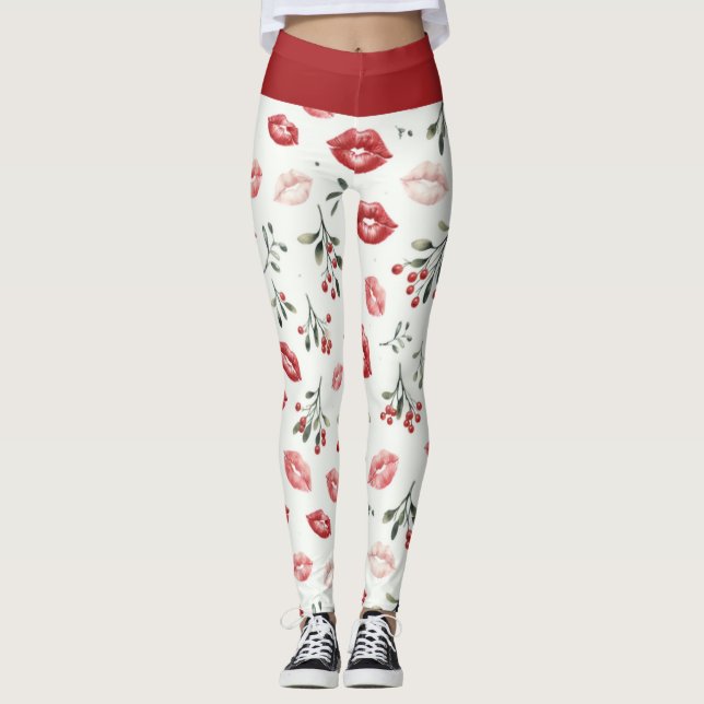 Leggings Baisers sous le gui (Devant)