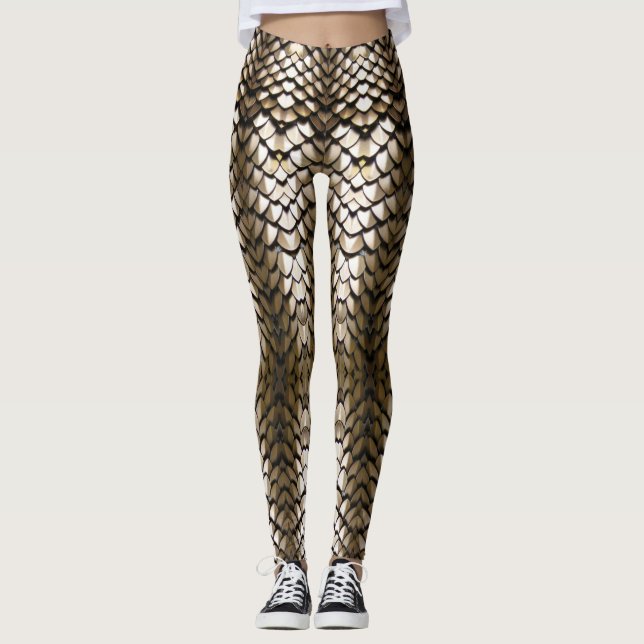 Leggings balance de dragon d'or (Devant)