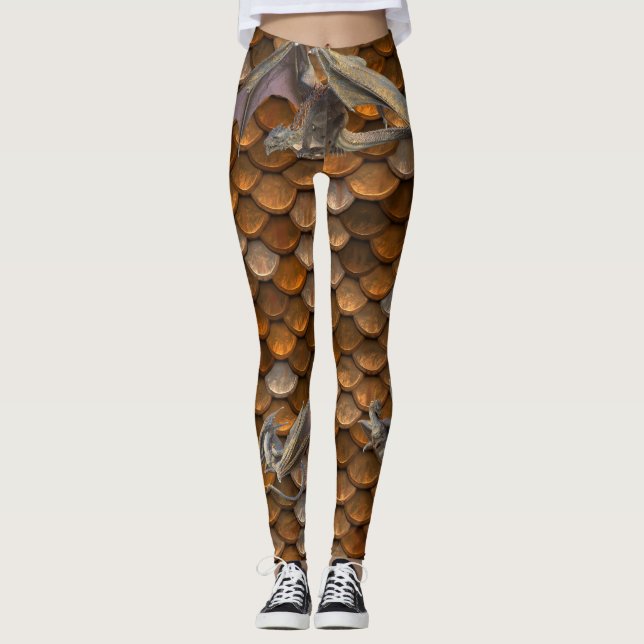 Leggings Balances en bronze métallique (Devant)