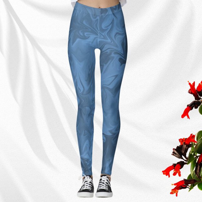 Leggings Balayage bleu moderne (Créateur téléchargé)