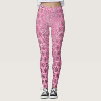Leggings Balayé loin dans le rose