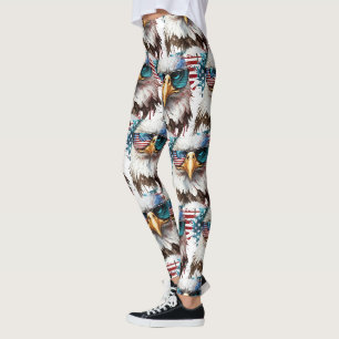 Leggings Bald Eagle motif moderne et unique symbole USA