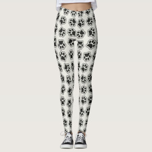 Leggings Balles noires, Paws de chien, Paws de chat, Plan
