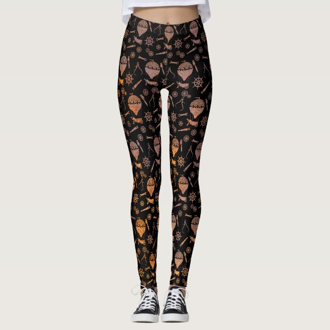 Leggings Ballons à air chaud vapeur rouillé (Devant)